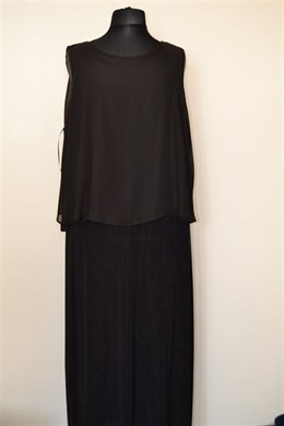1263 Dámské společenské šaty, černý přehoz, v.52